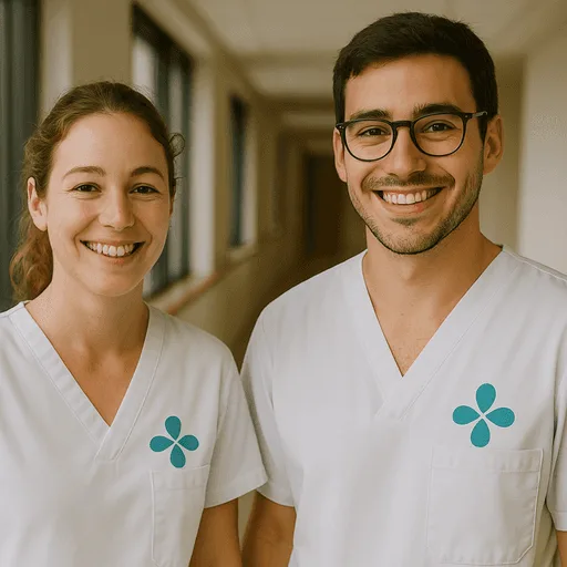 Etudiants en santé qui travaillent